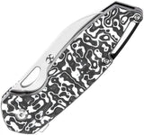 Kansept Knives Model 6 Linerlock Left-Handed - 3.25in CPM-20CV Wharncliffe Blade Nebula Carbon Fiber Handle by Kansept Knives