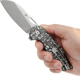 Kansept Knives Model 6 Linerlock Left-Handed - 3.25in CPM-20CV Wharncliffe Blade Nebula Carbon Fiber Handle by Kansept Knives