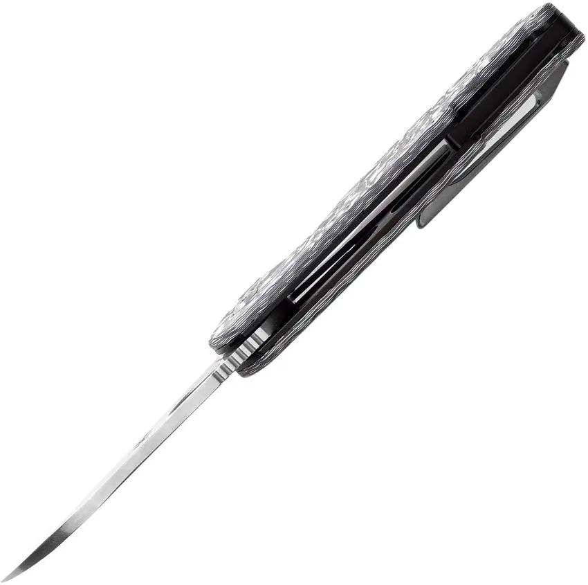 Kansept Knives Model 6 Linerlock Left-Handed - 3.25in CPM-20CV Wharncliffe Blade Nebula Carbon Fiber Handle by Kansept Knives