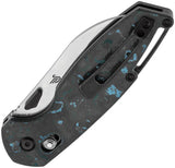 Kansept Knives Model 6 Crossbar Lock Arctic K1022V4 - S35VN Satin Sheepsfoot Blade, Arctic Storm Carbon Fiber Handle by Kansept Knives