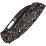 Kansept Knives Convict Framelock Copper CF K1023A4 - CPM-20CV Blade With Copper Carbon Fiber Handle by Kansept Knives