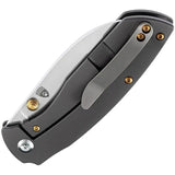 Kansept Knives Convict Framelock Gray - S35VN Blade, Gray Anodized Titanium Handle by Kansept Knives