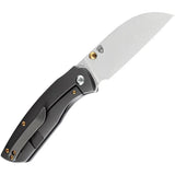 Kansept Knives Convict Framelock Gray - S35VN Blade, Gray Anodized Titanium Handle by Kansept Knives