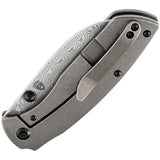 Kansept Knives Convict Framelock Bronze K1023B4 Damascus Blade With Bronze Anodized Titanium Handle by Kansept Knives