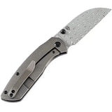 Kansept Knives Convict Framelock Bronze K1023B4 Damascus Blade With Bronze Anodized Titanium Handle by Kansept Knives