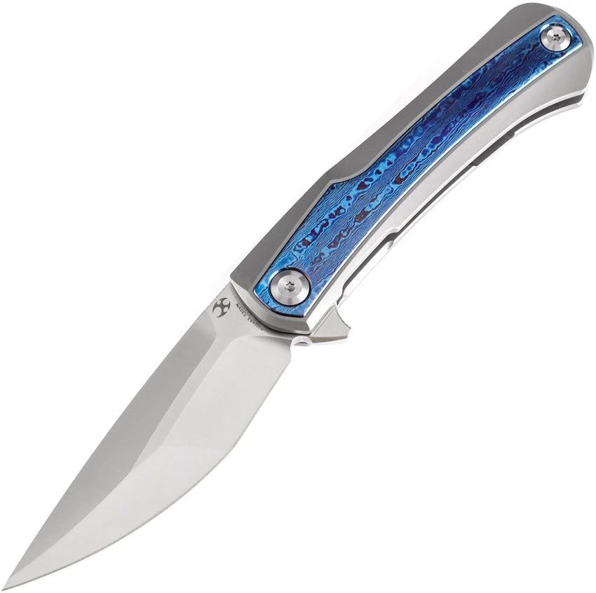 Kansept Knives Kratos Framelock Timascus K1024A3 by Kansept Knives
