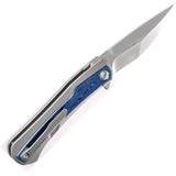 Kansept Knives Kratos Framelock Timascus K1024A3 - Satin CPM S35VN Blade, Timascus Inlay, Gray Titanium Handle by Kansept Knives