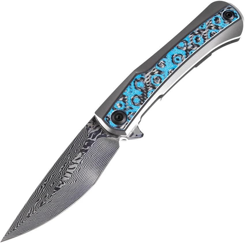 Kansept Knives Kratos Framelock Blue Rose K1024A4 by Kansept Knives