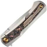 Kansept Knives Kratos Framelock Copper CF K1024A7 - S35VN Blade With Copper Foil Carbon Fiber Inlay by Kansept Knives