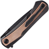 Kansept Knives Kratos Framelock Brown Micarta K1024A8 by Kansept Knives