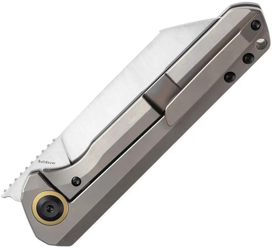 Kansept Knives Bulldozer Framelock Brz K1028A4 - Bronze Anodized Titanium Handle With CPM-20CV Satin Blade by Kansept Knives