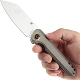 Kansept Knives Bulldozer Framelock Brz K1028A4 - Bronze Anodized Titanium Handle With CPM-20CV Satin Blade by Kansept Knives