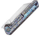 Kansept Knives Bulldozer Framelock Lightning - CPM-20CV Blade With Lightning Anodized Titanium Handle by Kansept Knives