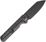 Kansept Knives Bulldozer Framelock Tiger - BlackWash CPM-20CV Blade With Tiger Striped Titanium Handle by Kansept Knives
