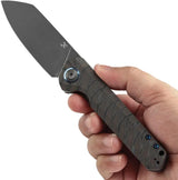 Kansept Knives Bulldozer Framelock Tiger - BlackWash CPM-20CV Blade With Tiger Striped Titanium Handle by Kansept Knives