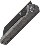 Kansept Knives Bulldozer Framelock Tiger - BlackWash CPM-20CV Blade With Tiger Striped Titanium Handle by Kansept Knives