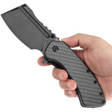 Kansept Knives XL Korvid - Linerlock EDC With CPM S35VN Blade, Carbon Fiber And G10 Handle by Kansept Knives