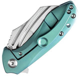 Kansept Knives KTC3 Linerlock Green Ti K1031A4 - Green Anodized Titanium Handle, CPM S35VN Blade, Extended Tang by Kansept Knives