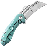 Kansept Knives KTC3 Linerlock Green Ti K1031A4 - Green Anodized Titanium Handle, CPM S35VN Blade, Extended Tang by Kansept Knives