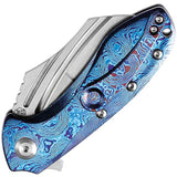 Kansept Knives KTC3 Linerlock Timascus Handle Knife - CPM S35VN Blade, 4 Inch Closed, Pocket Clip by Kansept Knives