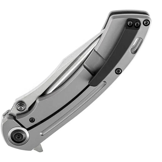 Kansept Knives Pretatout Framelock SW K1032A2 - Stonewashed S35VN Blade Gray Titanium Handle by Kansept Knives