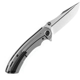 Kansept Knives Pretatout Framelock SW K1032A2 - Stonewashed S35VN Blade Gray Titanium Handle by Kansept Knives