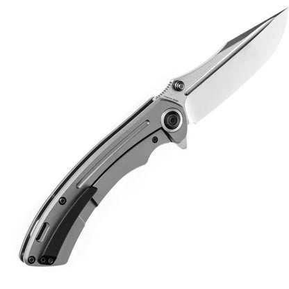 Kansept Knives Pretatout Framelock SW K1032A2 - Stonewashed S35VN Blade Gray Titanium Handle by Kansept Knives