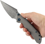 Kansept Knives Fenrir Framelock Damascus K1034C4 - Damascus Wharncliffe Blade With Bead Blast Titanium Handle by Kansept Knives