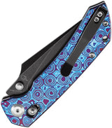 Kansept Knives Fenrir Crossbar Lock Timascus K1034V6 - Wharncliffe Blade With CPM S35VN Steel by Kansept Knives