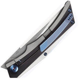 Kansept Knives Naska Framelock Black K1035A2 - S35VN Drop Point Blade With Anodized Titanium Handle by Kansept Knives
