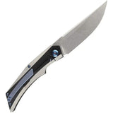 Kansept Knives Naska Framelock Black K1035A2 - S35VN Drop Point Blade With Anodized Titanium Handle by Kansept Knives