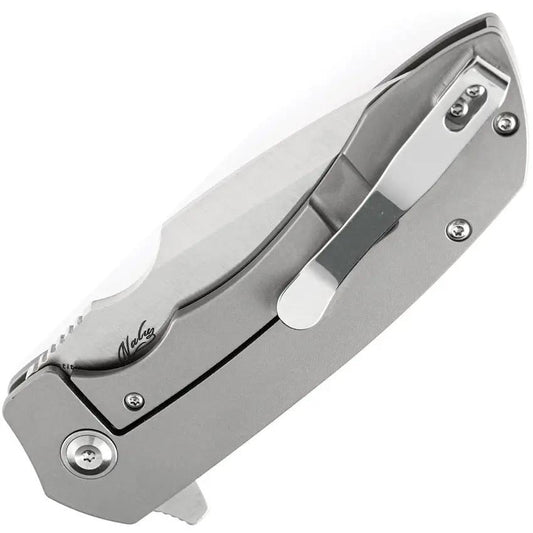Kansept Knives Entity Framelock Gray K1036A1 - S35VN Satin Blade Gray Titanium Handle by Kansept Knives