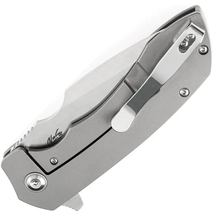 Kansept Knives Entity Framelock Gray K1036A1 - S35VN Satin Blade Gray Titanium Handle by Kansept Knives