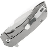 Kansept Knives Entity Framelock Gray K1036A1 - S35VN Satin Blade Gray Titanium Handle by Kansept Knives