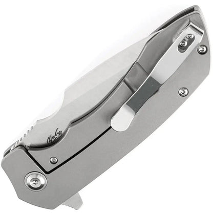 Kansept Knives Entity Framelock Gray K1036A1 - S35VN Satin Blade Gray Titanium Handle by Kansept Knives