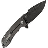 Kansept Knives Entity Framelock - Black Stonewash CPM S35VN Blade Titanium Handle by Kansept Knives