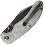 Kansept Knives Nesstreet Linerlock Green K1039A2 - CPM S35VN Stonewashed Blade And Green Canvas Micarta Handle by Kansept Knives
