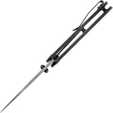 Kansept Knives Nesstreet Linerlock Damascus K1039D1 - Damascus Steel Blade With Shredded Carbon Fiber Handle by Kansept Knives