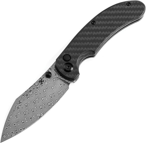 Kansept Knives Nesstreet Button Lock Damascus K1039F6 by Kansept Knives