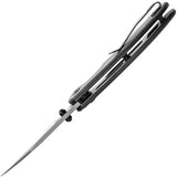 Kansept Knives Nesstreet Button Lock Damascus K1039F6 - Durable Damascus Blade With Twill Carbon Fiber Handle by Kansept Knives