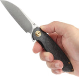 Kansept Knives Prometheus Framelock CF K1040A1 - Satin S35VN Sheepsfoot Blade, Carbon Fiber Handle, Titanium Backspacer by Kansept Knives