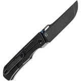 Kansept Reedus Framelock Black K1041A1 - Black TiNi CPM S35VN Blade Titanium Handle Thumb Stud Pocket Clip by Kansept Knives
