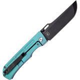 Kansept Knives Reedus Framelock - Green Anodized Titanium Handle With 3.5 Inch CPM S35VN TiNi Coated Blade by Kansept Knives
