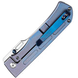Kansept Knives Reedus Framelock Blue - CPM S35VN Blade, Blue Anodized Titanium Handle. by Kansept Knives