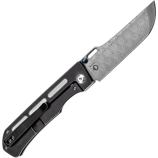 Kansept Knives Reedus Framelock Damascus Blade Blue Anodized Titanium Handle - Premium EDC Folder by Kansept Knives