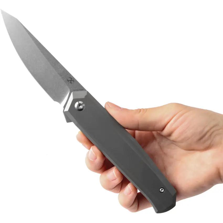 Kansept Knives Integra Framelock Bronze K1042A2 - Bronze Anodized Titanium Handle With M390 Blade by Kansept Knives