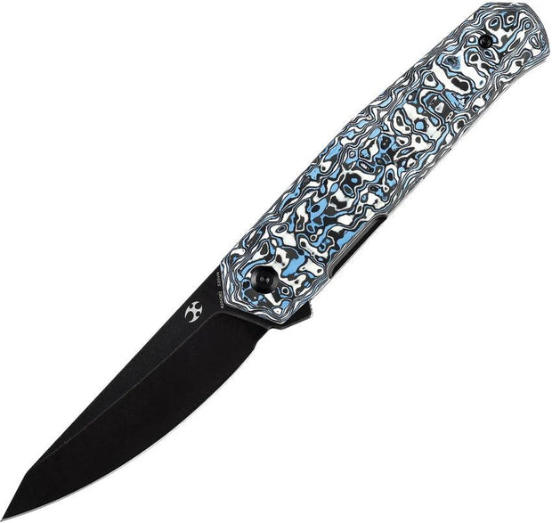 Kansept Knives Integra Framelock Blue/Wht CF K1042B2 by Kansept Knives