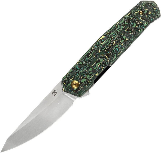 Kansept Knives Integra Framelock Grn/Yel CF K1042B3 by Kansept Knives