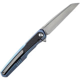 Kansept Knives Arcus Framelock Blue K1046A1 - S35VN Blade, Blue Anodized Titanium Handle With Twill Carbon Fiber Inlay by Kansept Knives