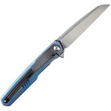 Kansept Knives Arcus Framelock - Blue Anodized Titanium Handle With S35VN Blade And Extended Tang by Kansept Knives